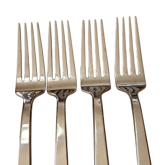 4 Mikasa Pinch Salad Fork 7.75" stainless 18/8 Japan sleek minimalist modern des - Picture 5 of 7